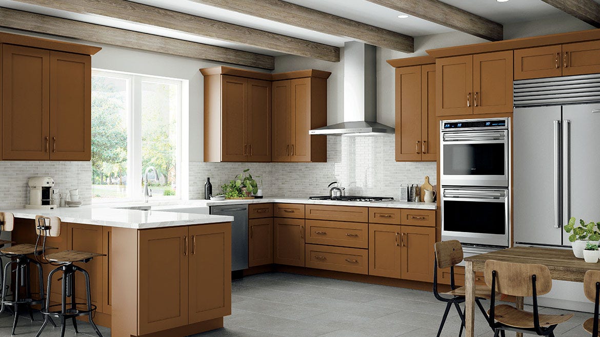 Wholesale RTA Wall Cabinets of Shaker Cinnamon for Kitchen Cabinets ...