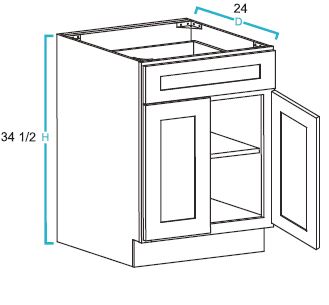2 Door 1 Drawer Base Cabinets