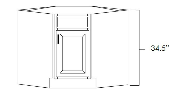Diagonal Corner Sink Base Cabinet